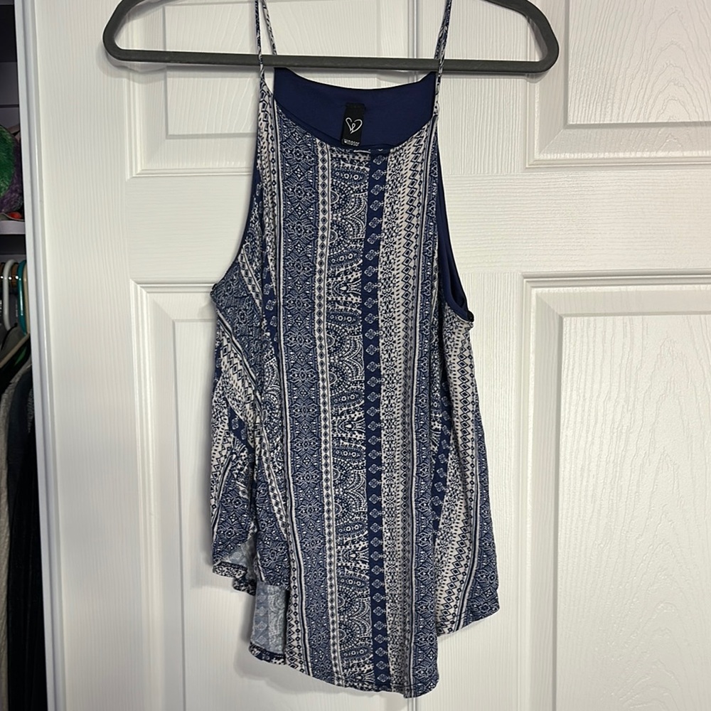 Windsor Blue Asymmetrical Tank Top